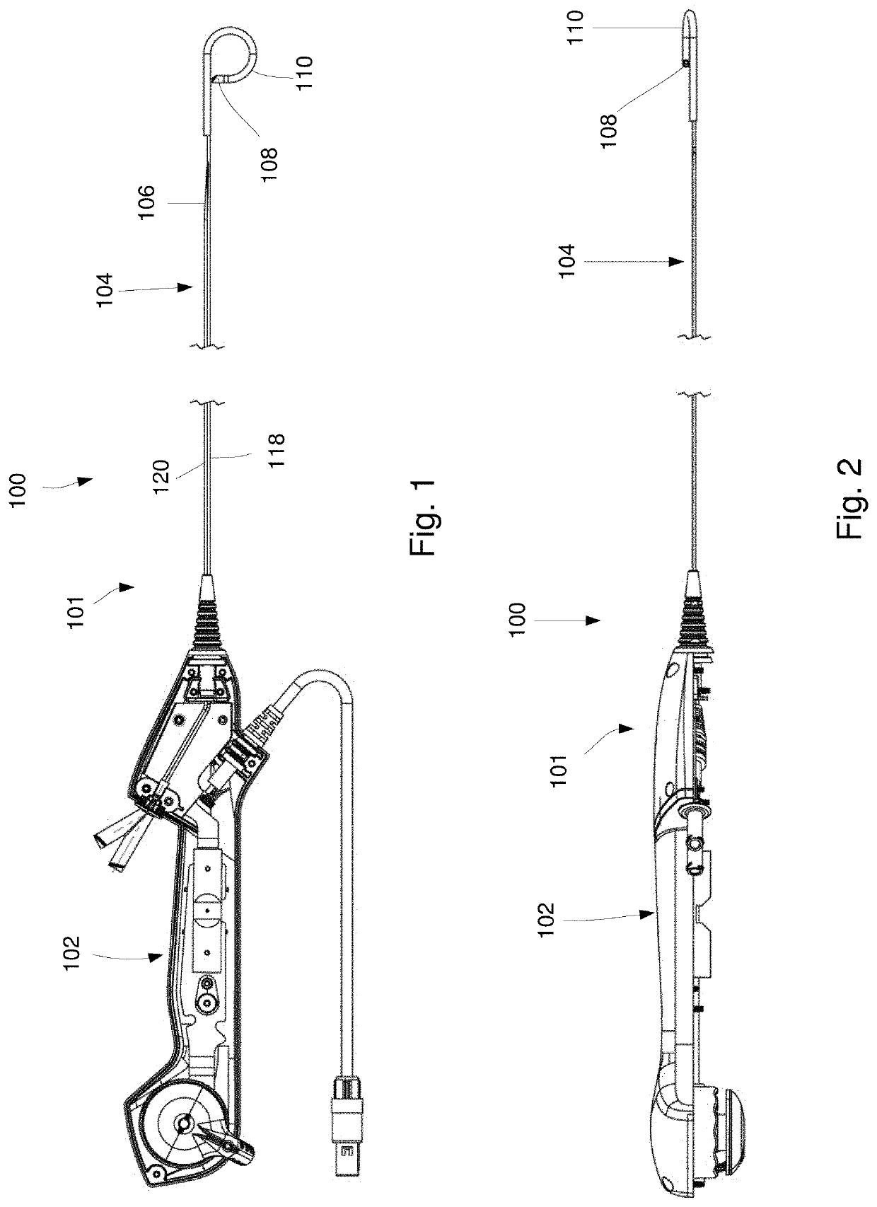 Flexible ureteroscope with quick medical device access and exchange