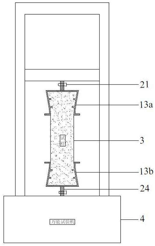 A sample preparation device, method and test method for geotechnical tensile test