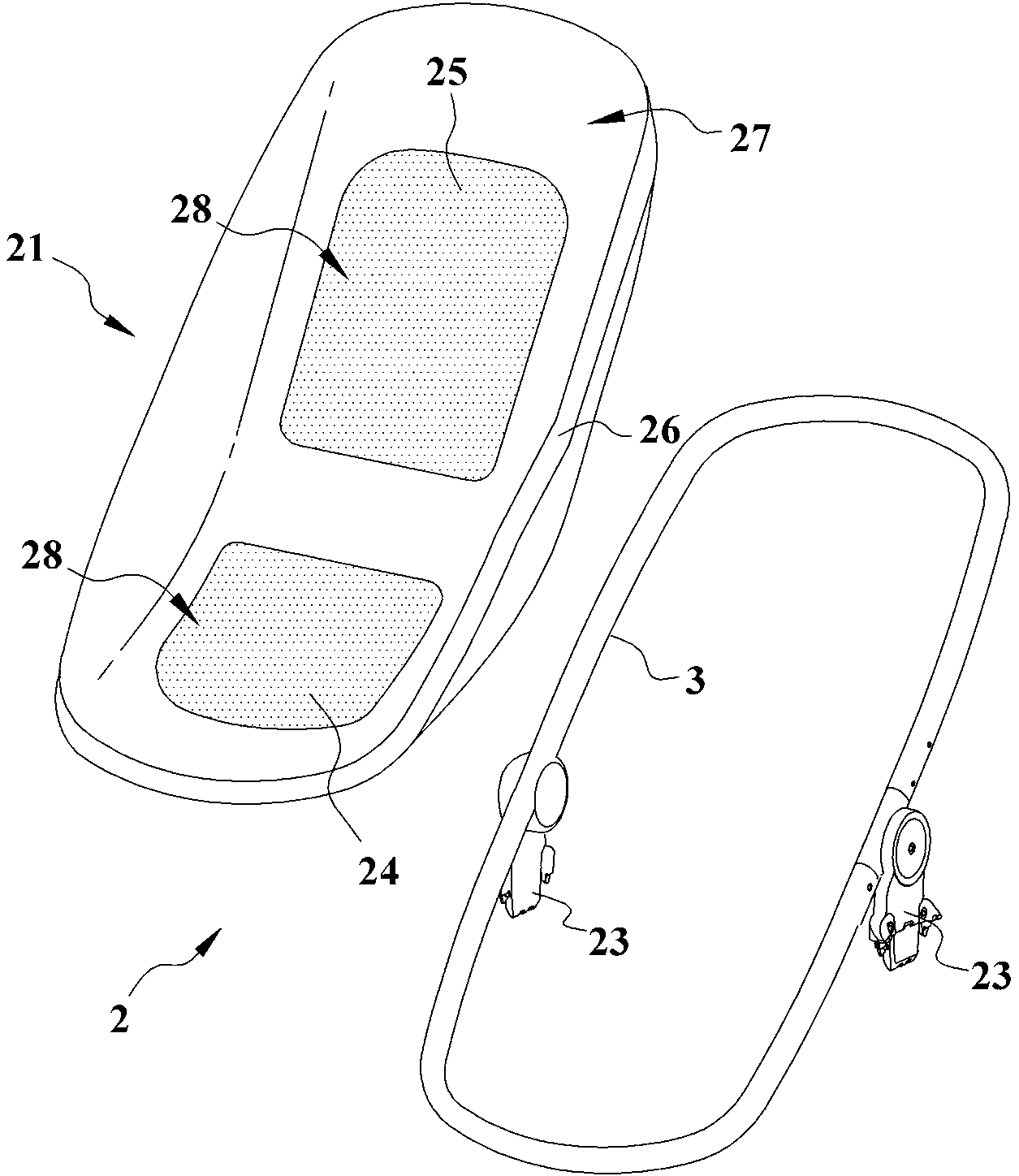 Load bearing unit of carrying tool for babies