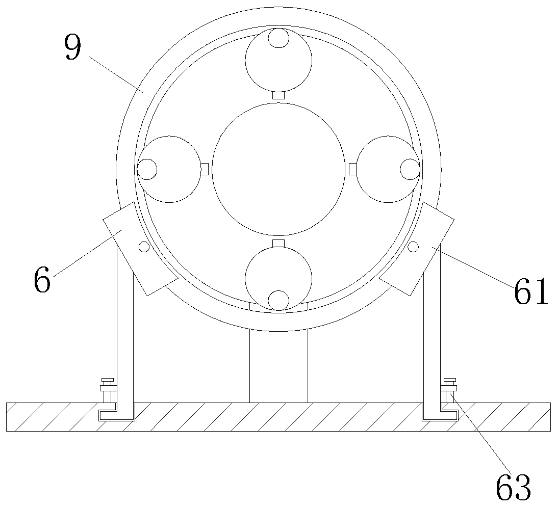 An inner wall grinding device for a large round pipe