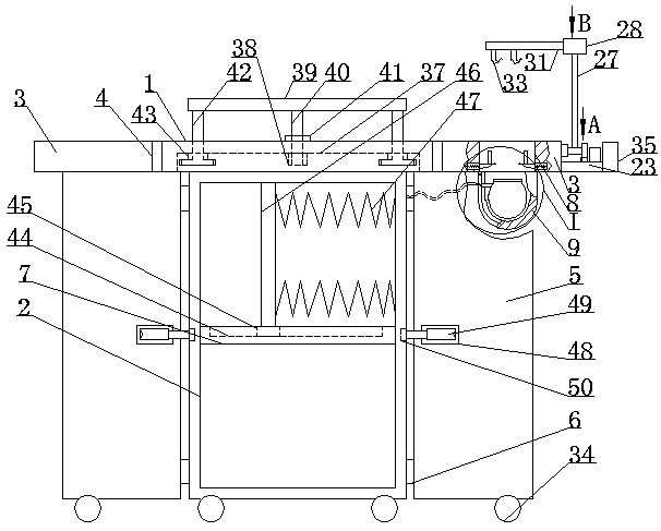 Foldable integrated calligraphy table