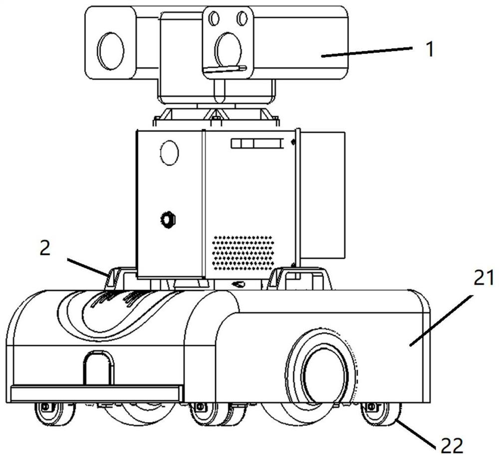 A fire monitoring robot and fire monitoring temperature judging method