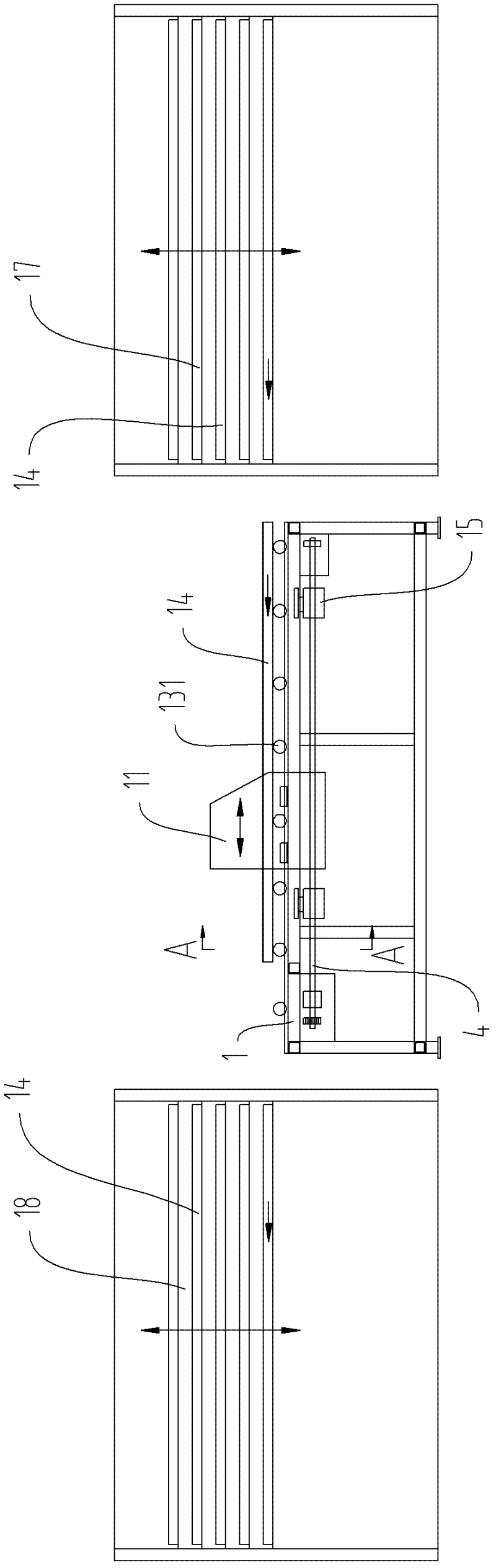 Continuous type platform printing device