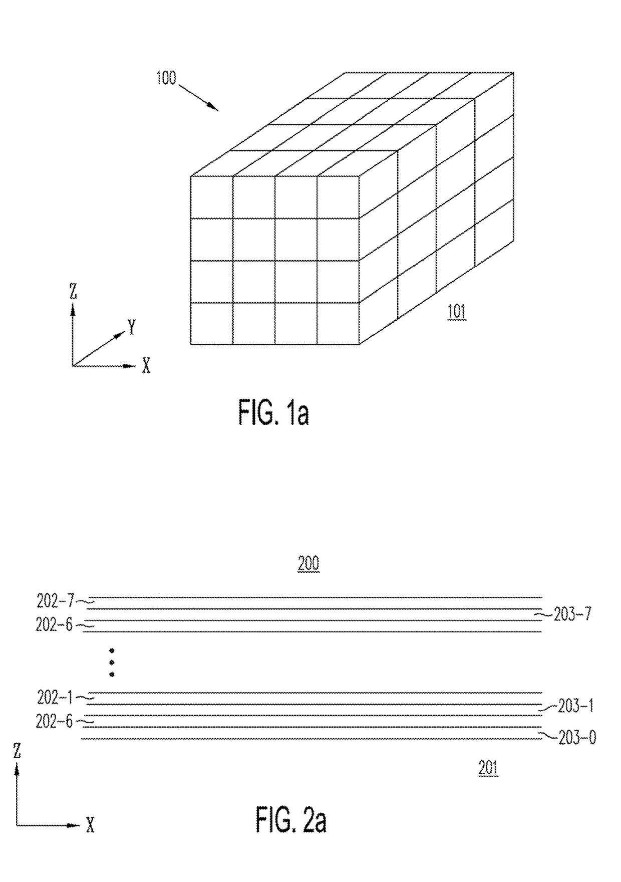 Multi-gate nor flash thin-film transistor strings arranged in stacked horizontal active strips with vertical control gates