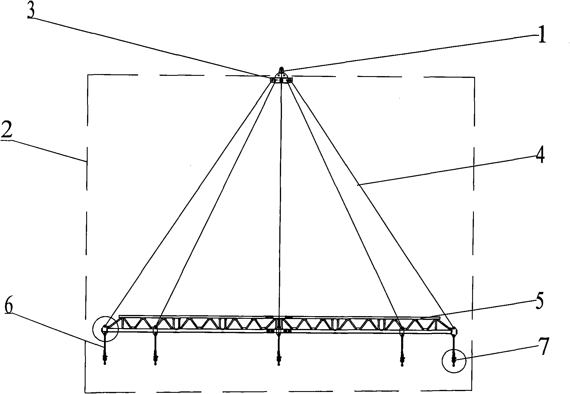 Special lifting tool for steel containment vessel of nuclear power station and lifting method