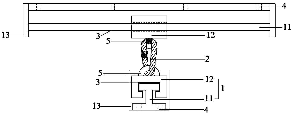 A sliding device for a shock-isolation structure