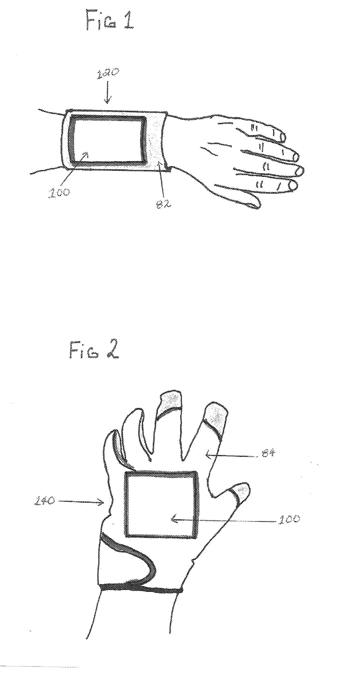 System of communication in a wearable device