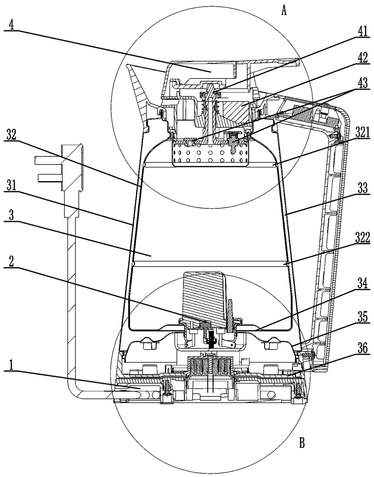 An electric heating full vacuum insulation kettle