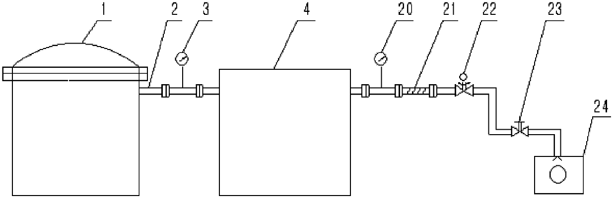 Tail gas treatment device for chemical vapor deposition furnace