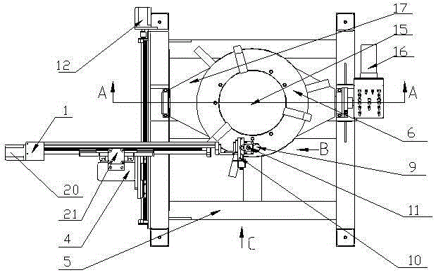 Automatic integrated flange welding equipment with center through hole