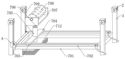 Folding massage bed with automatic bed bottom cleaning function