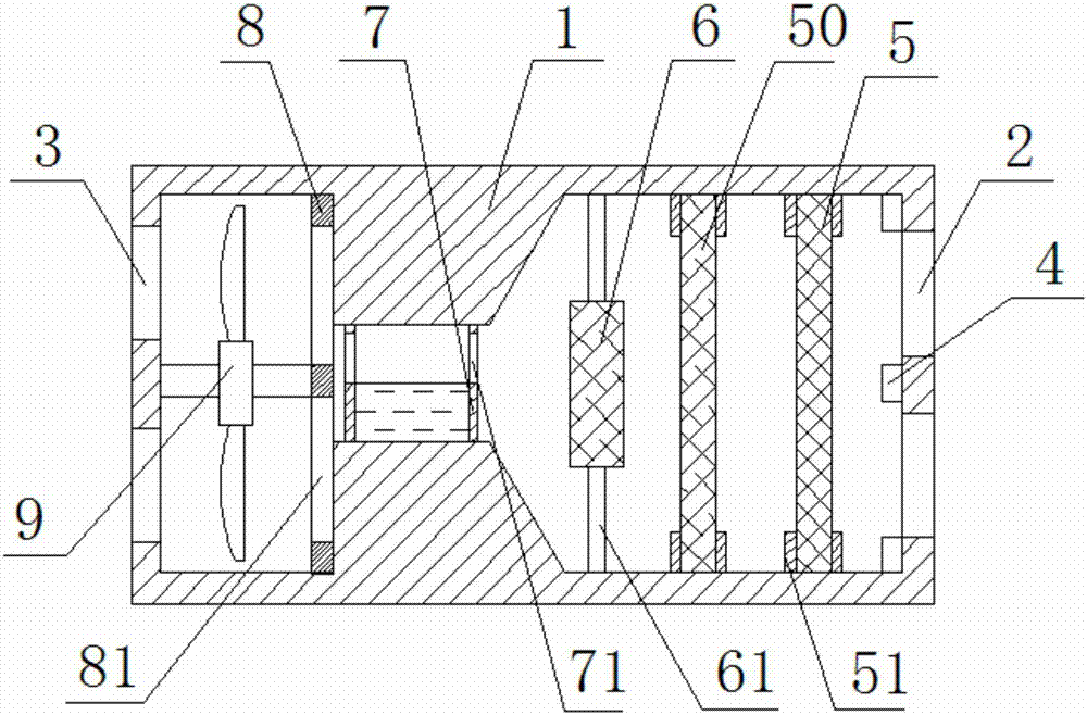 Purification assembly of domestic formaldehyde scavenging device