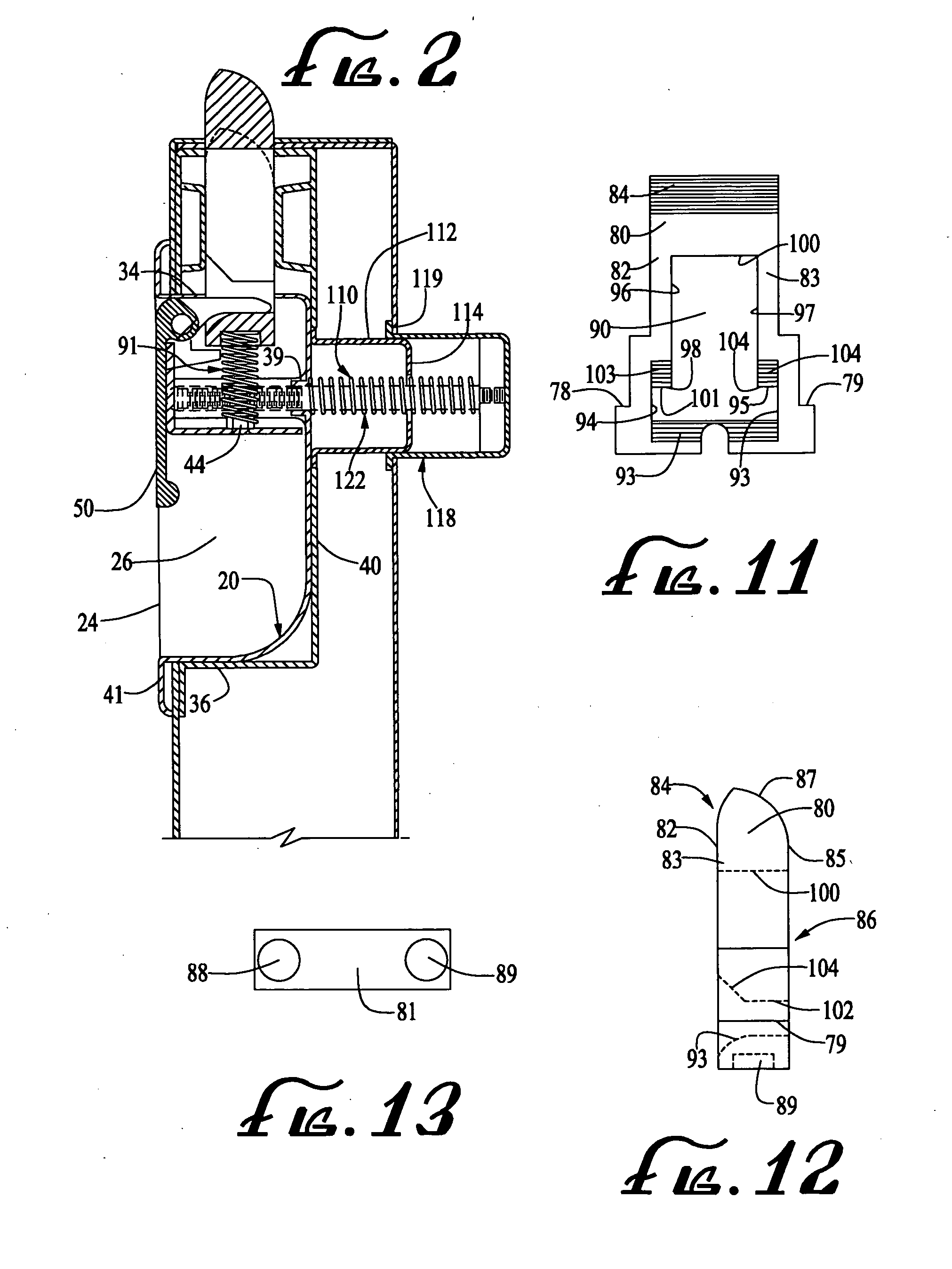 Flush handle latch mechanism