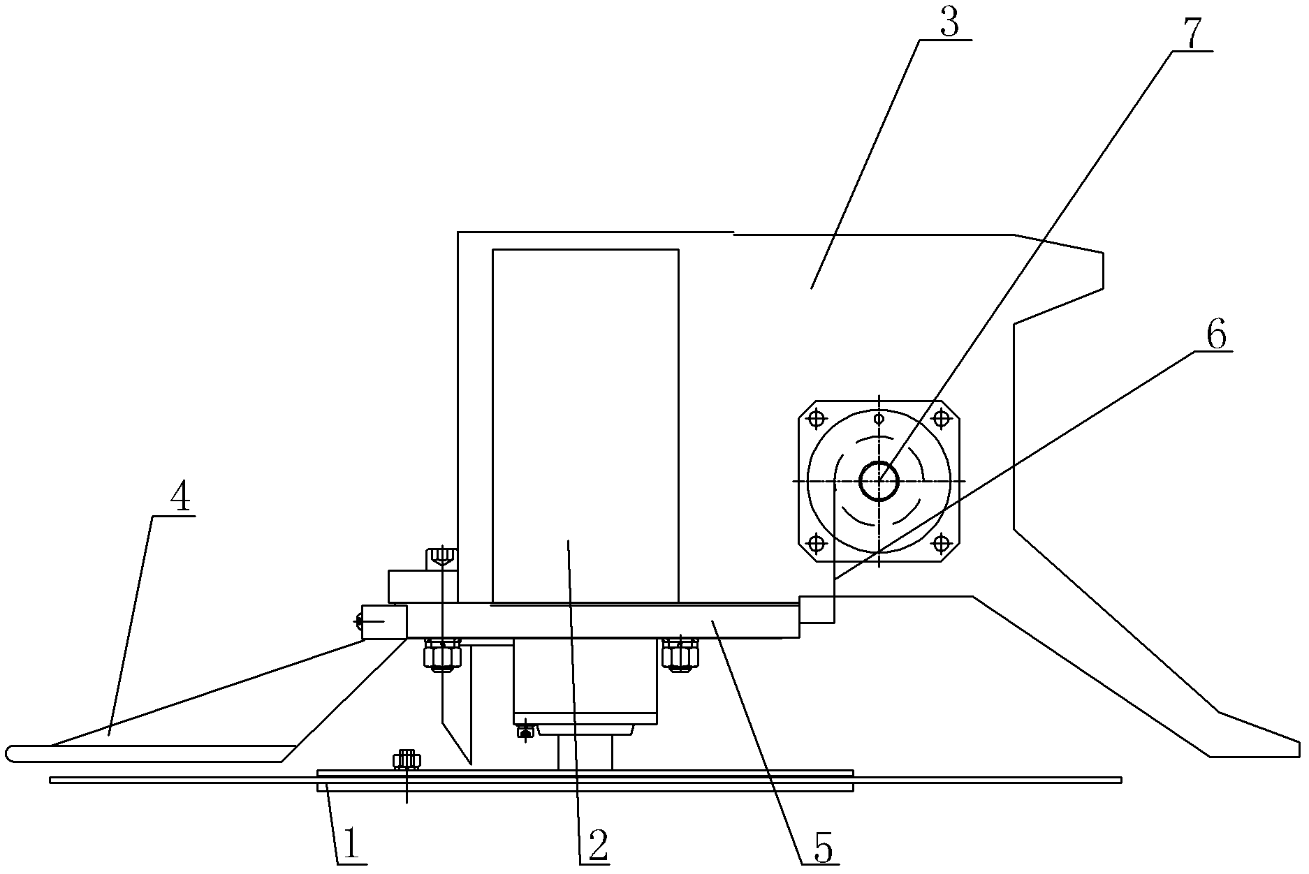 Bush stubble stumping machine with automatic reset safe hood