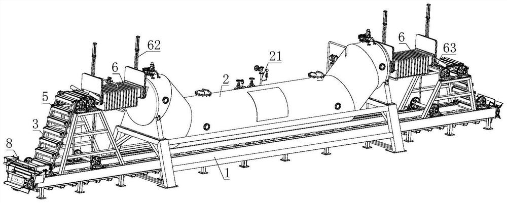 Horizontal feeding sterilization kettle