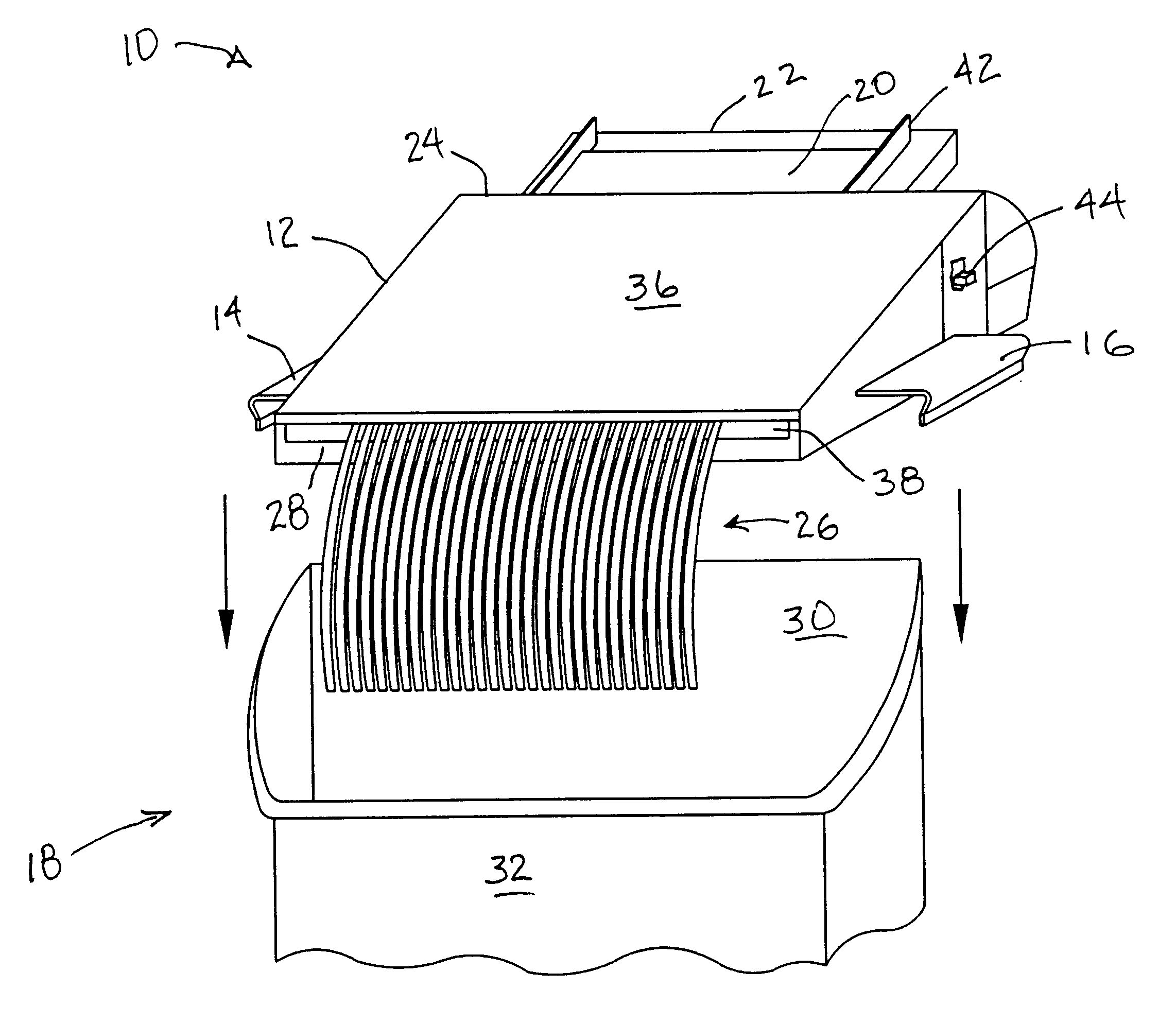 Paper shredding device