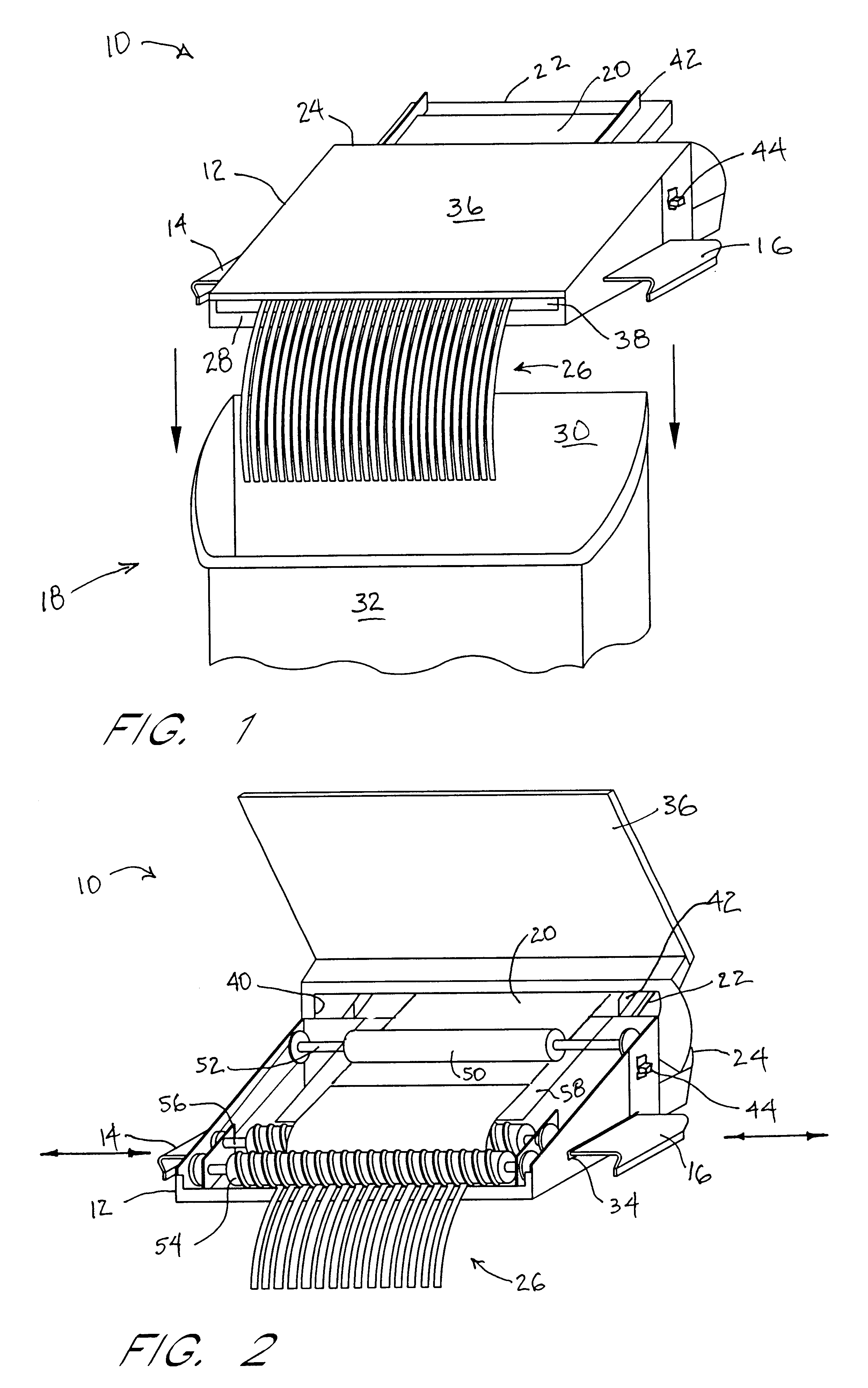 Paper shredding device