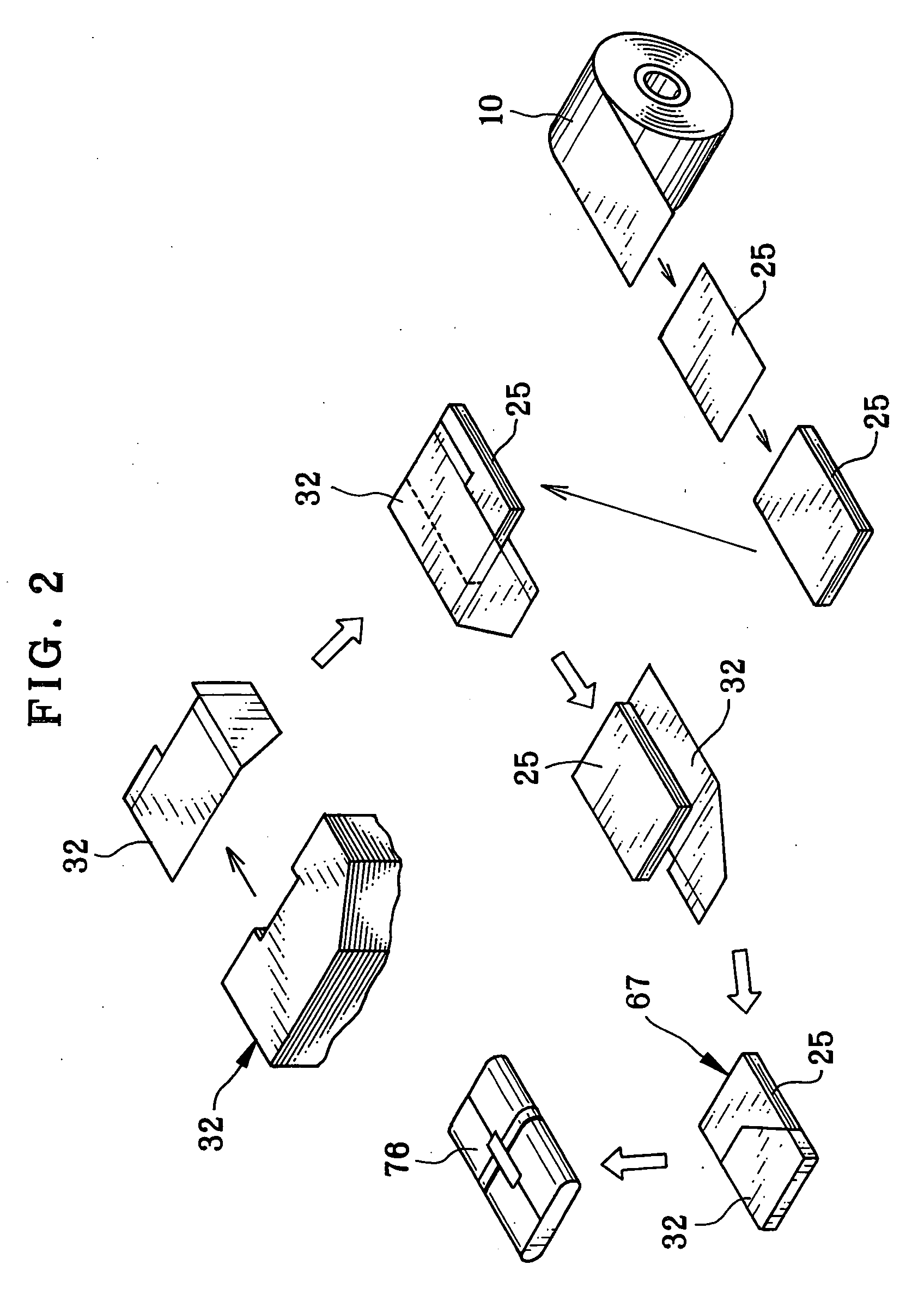 Sheet package producing system, sheet handling device, and fillet folding device