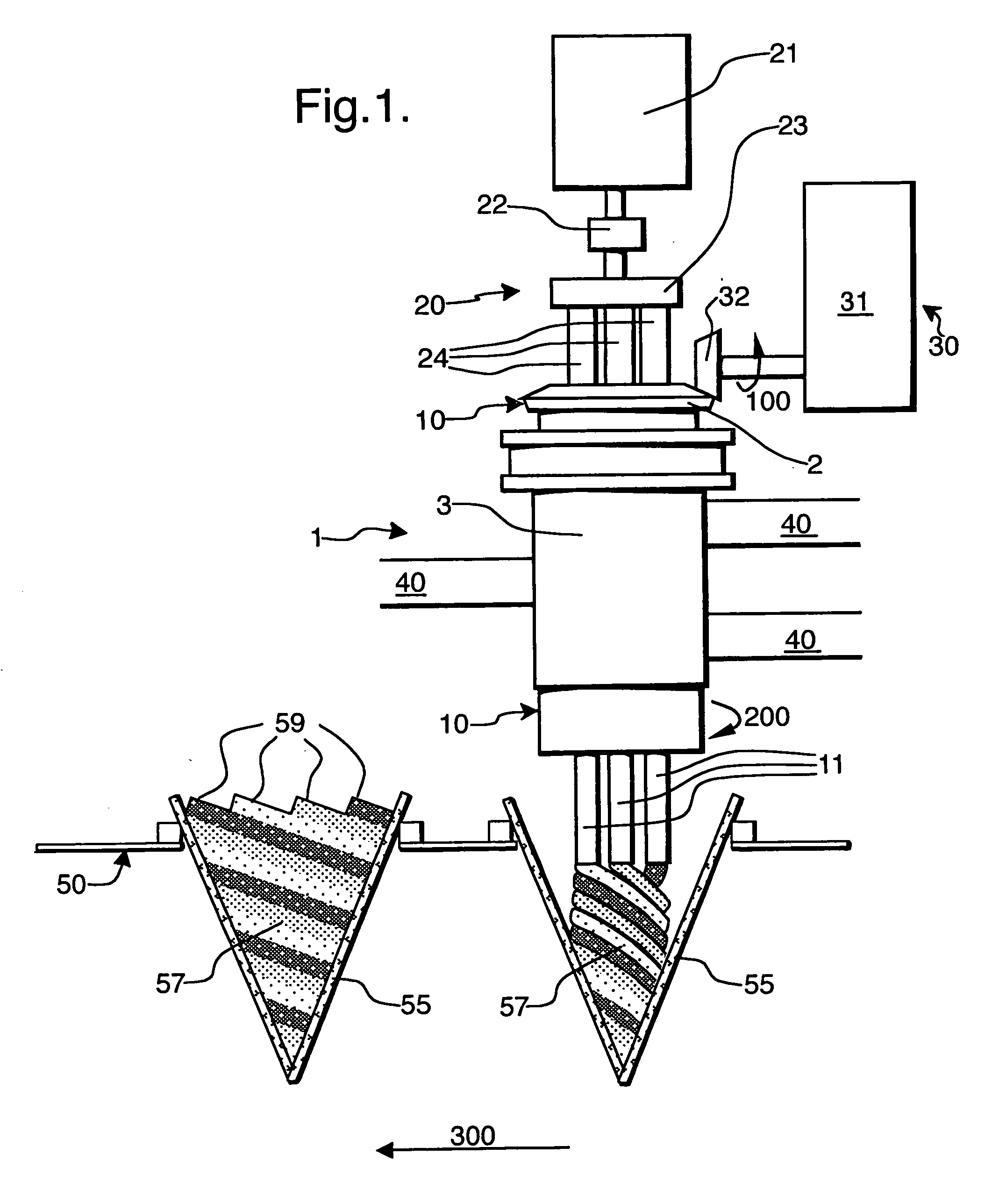 Apparatus and process for preparing a frozen confection