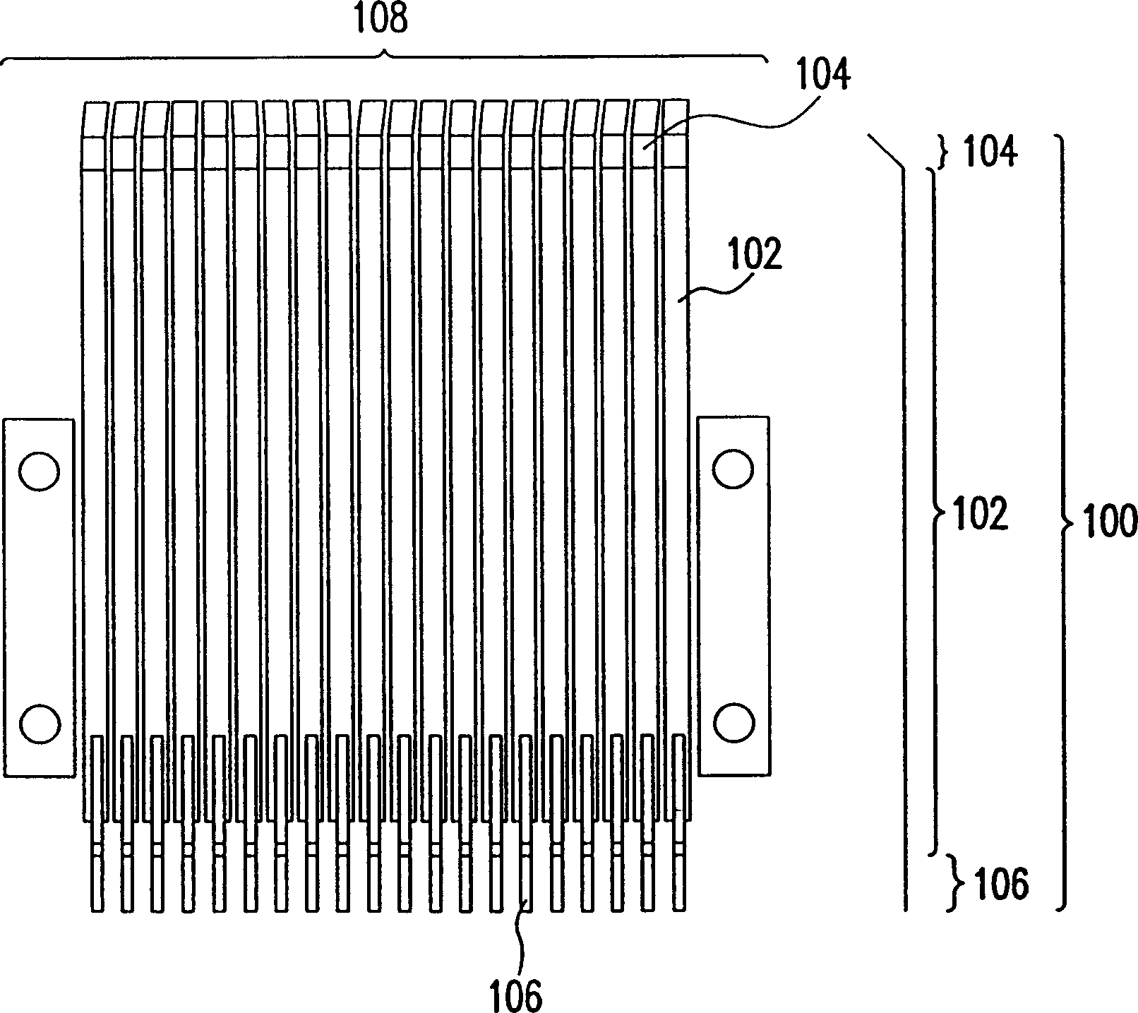 Dual in-line package type double-contact text fixture