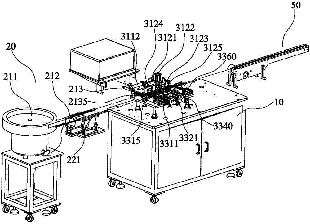 Automation mounting equipment for connector outer shell and rubber core