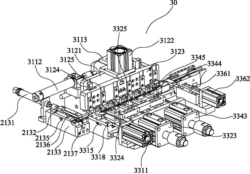 Automation mounting equipment for connector outer shell and rubber core