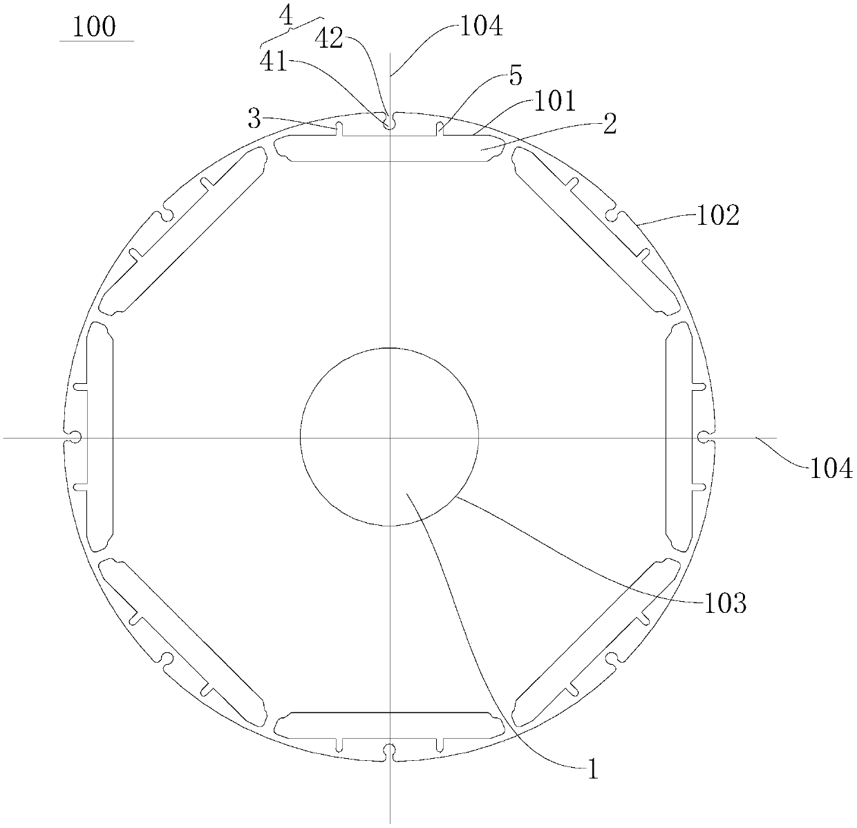 Rotor punching sheet, rotor core, motor, and compressor