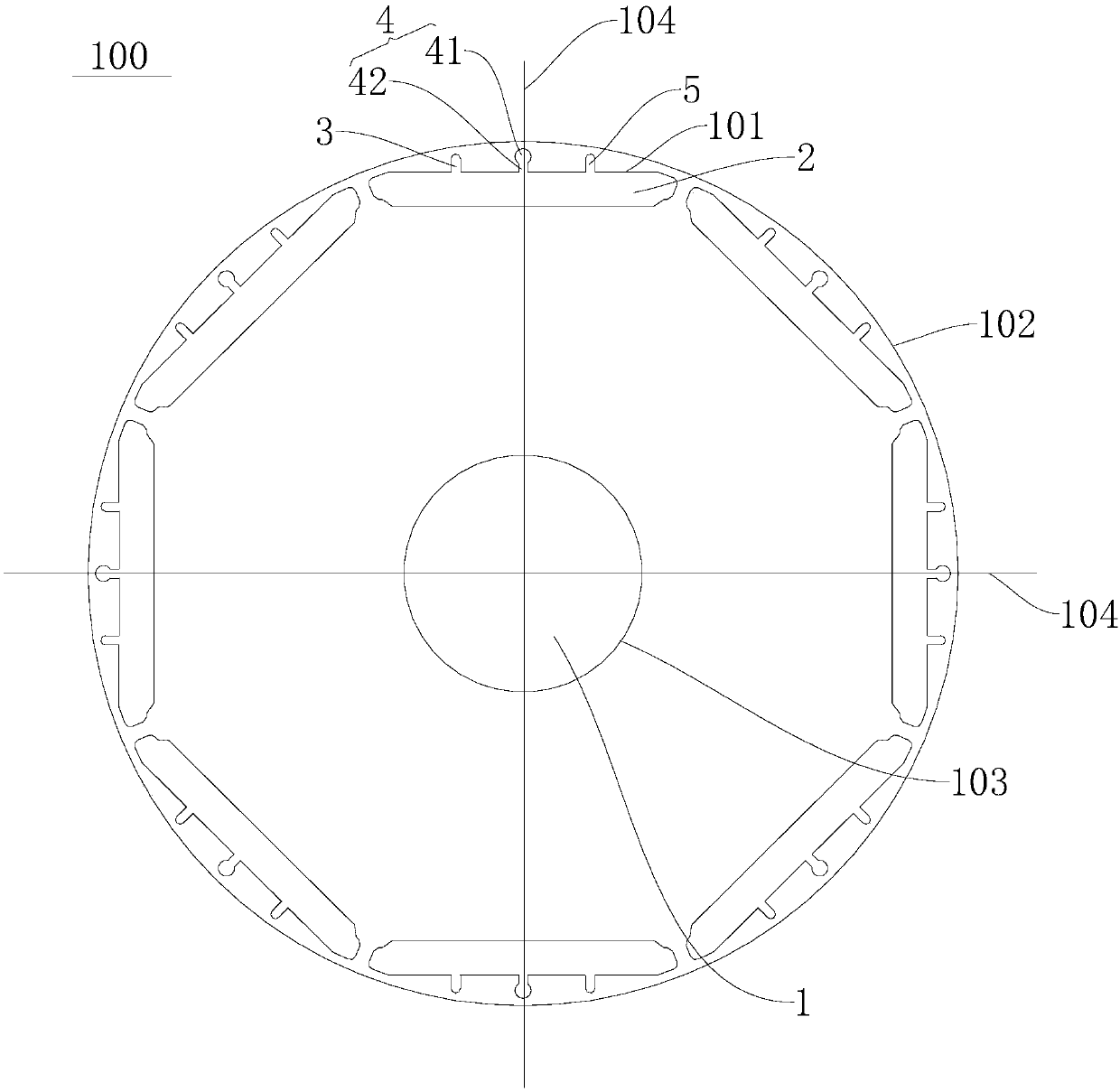 Rotor punching sheet, rotor core, motor, and compressor