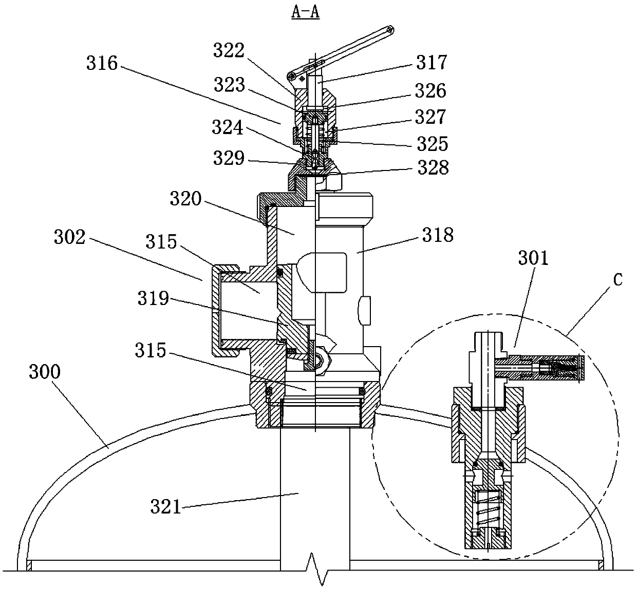 A backup pressure type heptafluoropropane fire extinguishing system