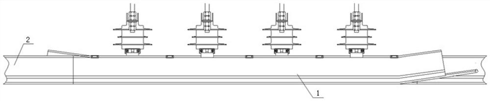 Anchor section joint of overhead rigid contact net for quick rail transit