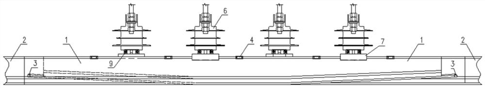 Anchor section joint of overhead rigid contact net for quick rail transit