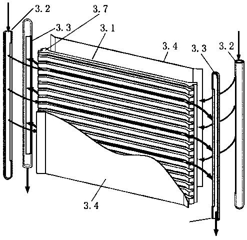 Reverse-flow cooling system for power battery pack and power battery pack