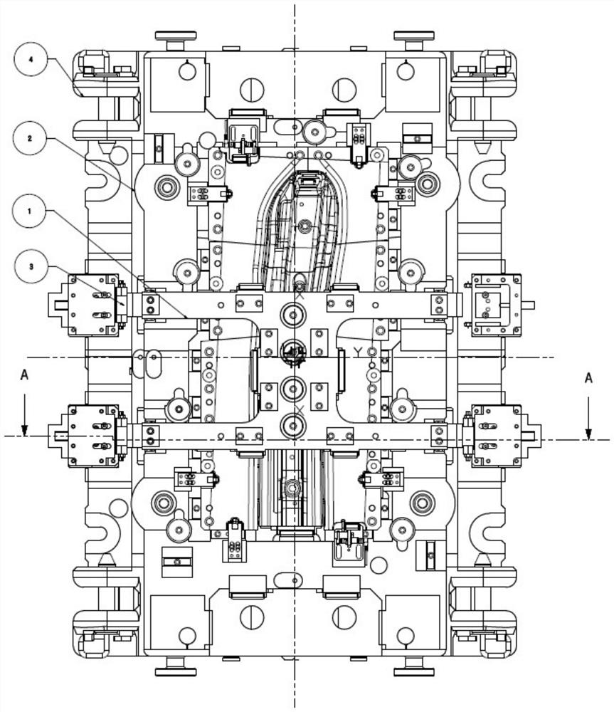 Mechanical mechanism for delayed release of upper die core of drawing die