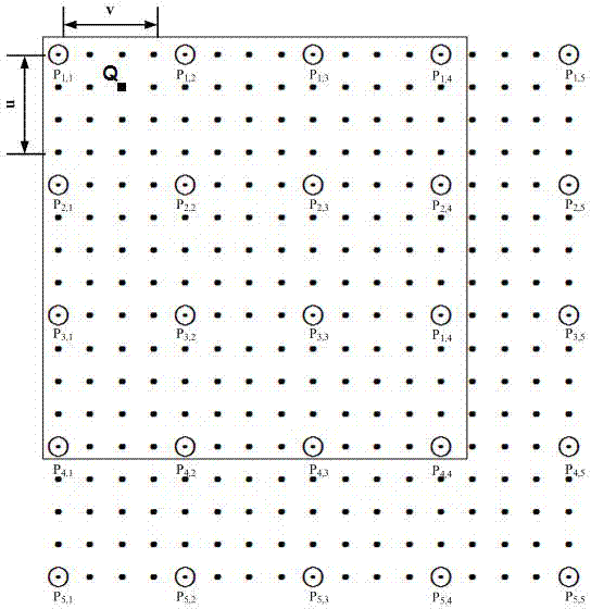 Image interpolation method and device based on spline surface