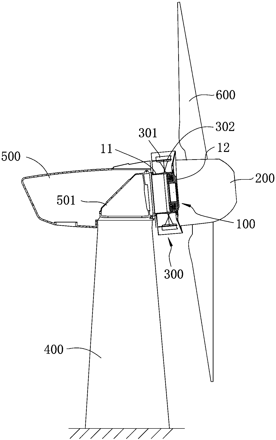 Shafting structure, lubrication method thereof and wind turbine generator set