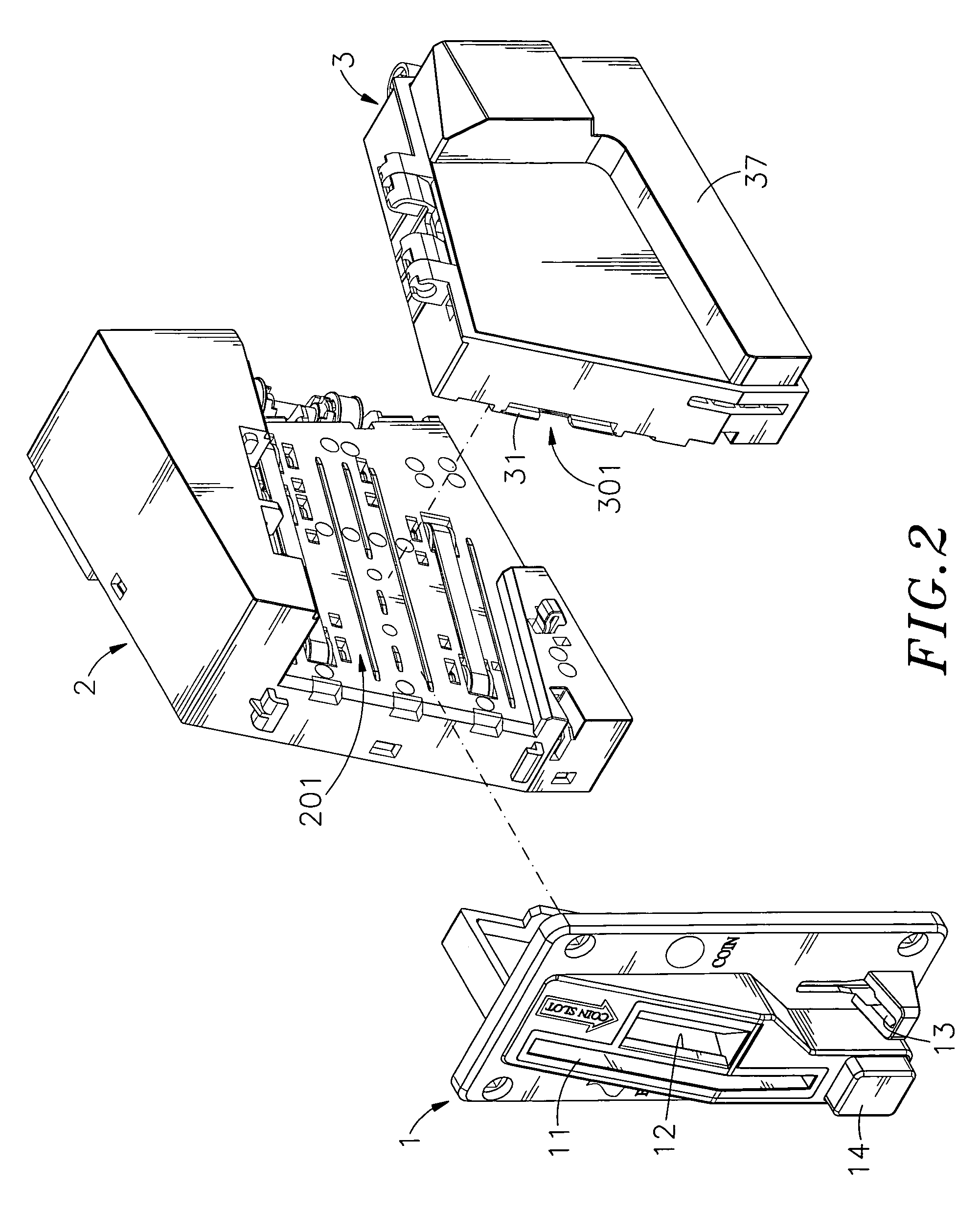 Bill and coin acceptor