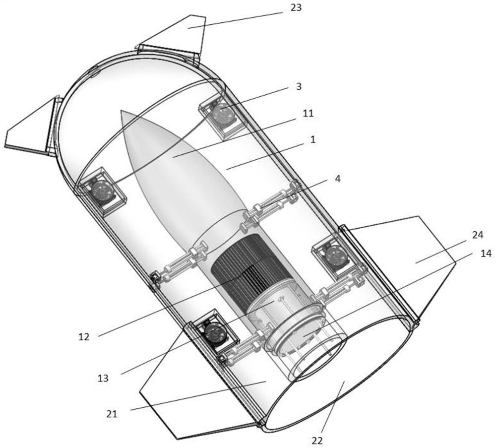 Penetrator for detecting extraterrestrial celestial body with atmospheric layer and solid surface