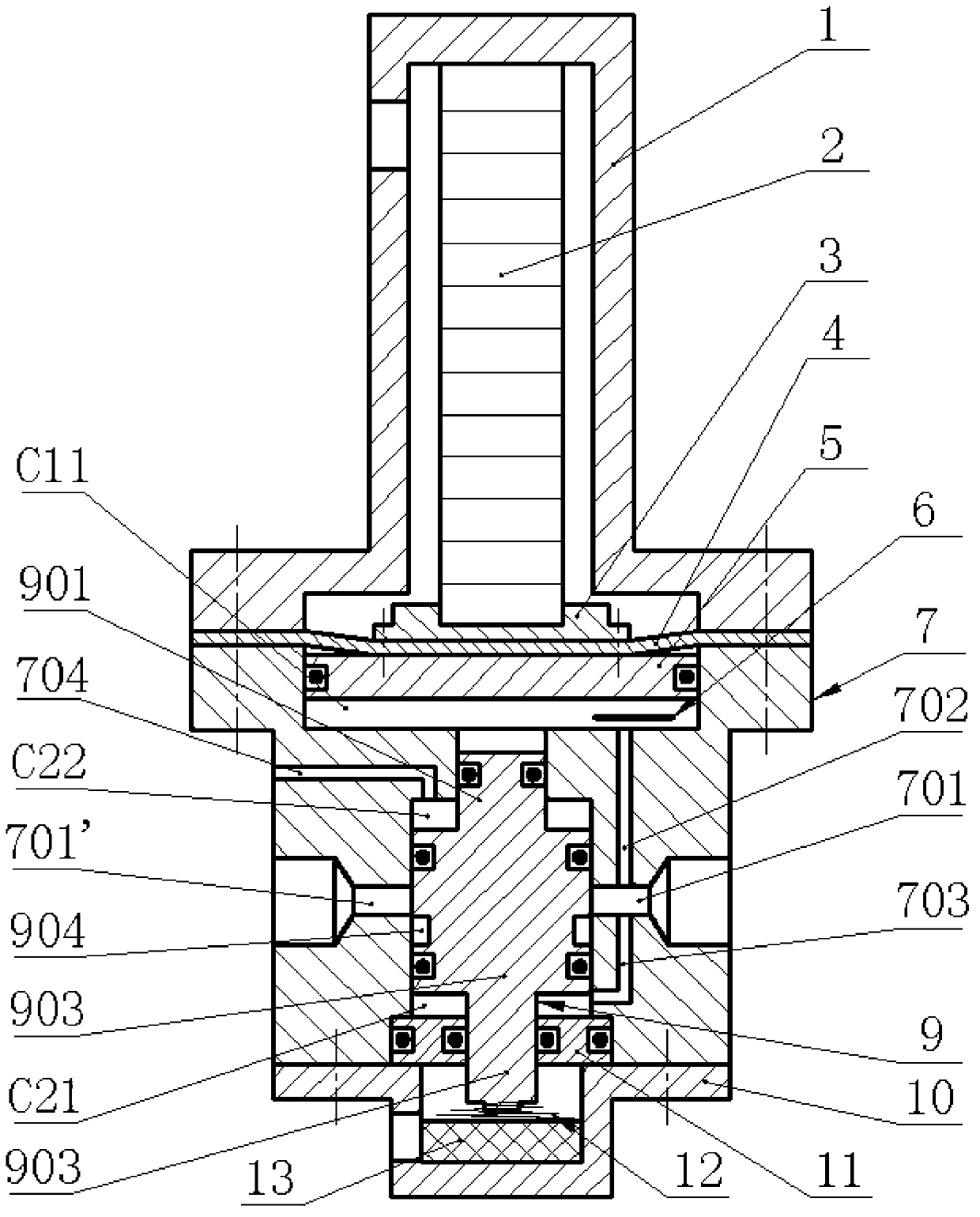 Intelligent large-flow electro-hydraulic valve