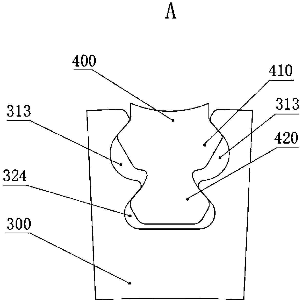 Fir-tree type disc tenon connecting device