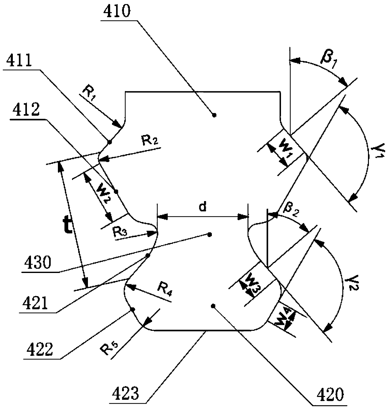 Fir-tree type disc tenon connecting device