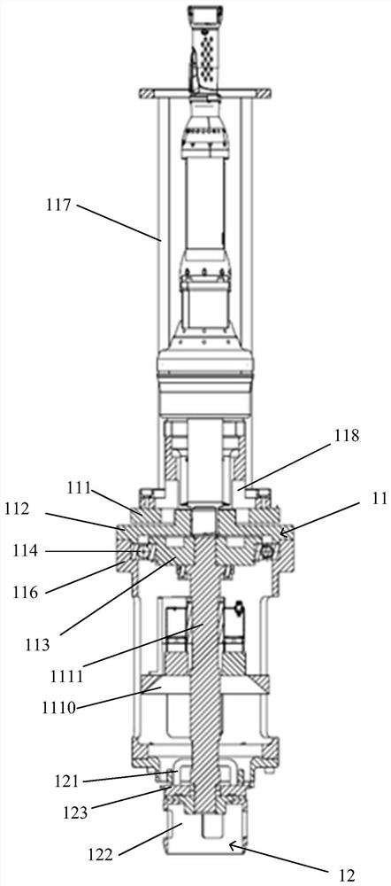 Tightening device and tightening method of aeroengine high-pressure turbine rear axle nut