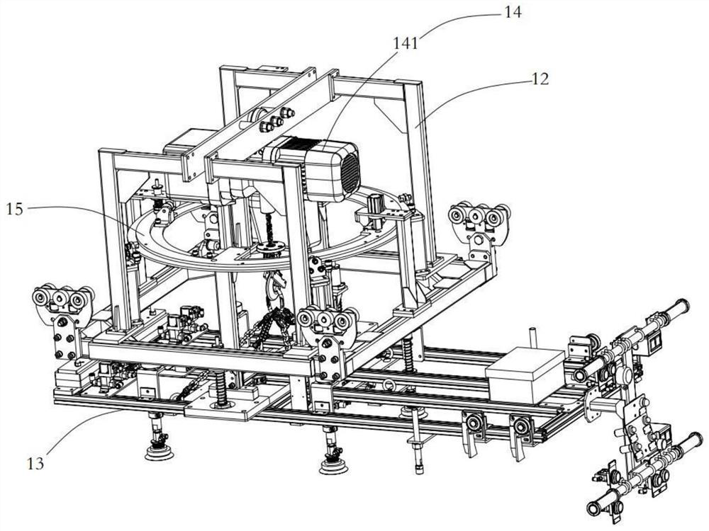 Automobile skylight assembling equipment and assembling method thereof