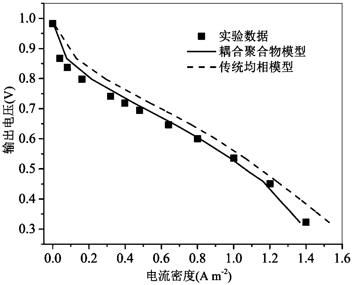 Establishment method for total-cell three-dimensional two-phase model of proton exchange membrane fuel cell