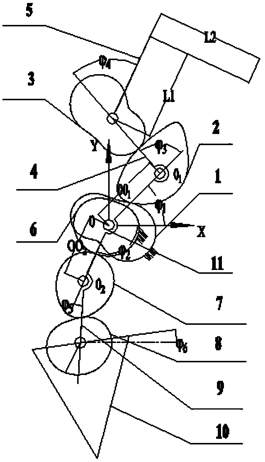 Non-circular gear planetary gear train seedling-picking assembly and transplanting assembly combined mechanism