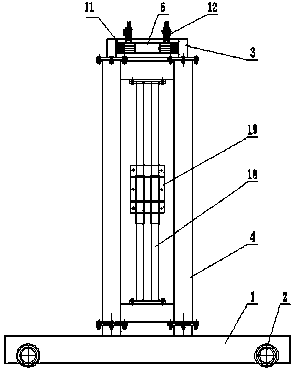 Advancing vehicle for manufacturing concrete fecal leaking board