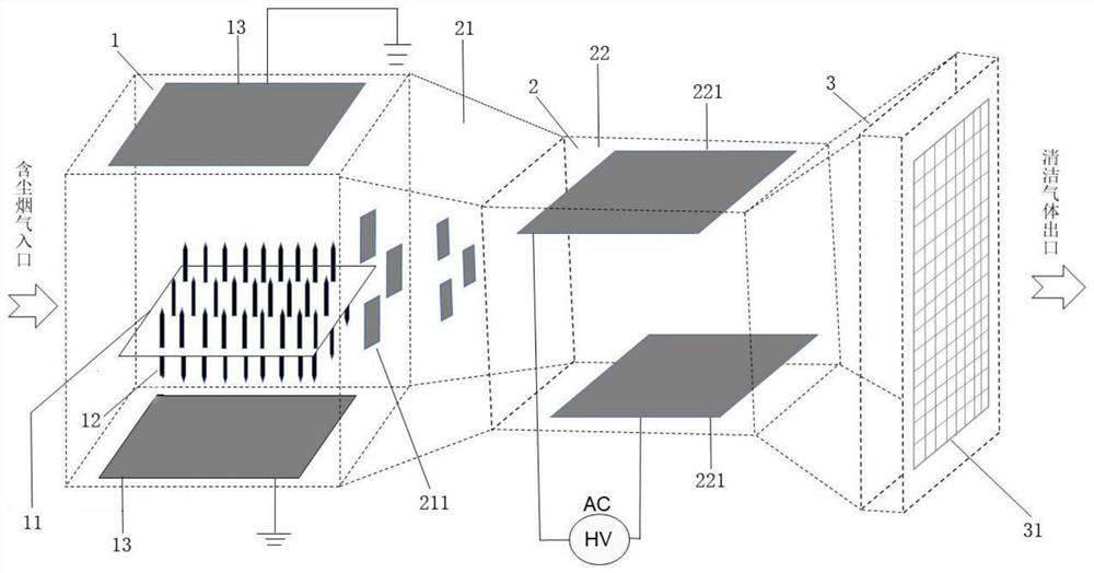 Enhanced coalescence and efficient granular layer filtering device for ultrafine particles