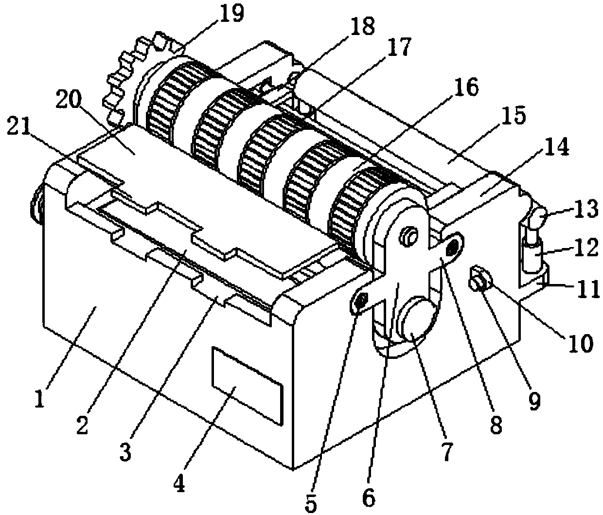 Machine for efficient winding after blow molding of film