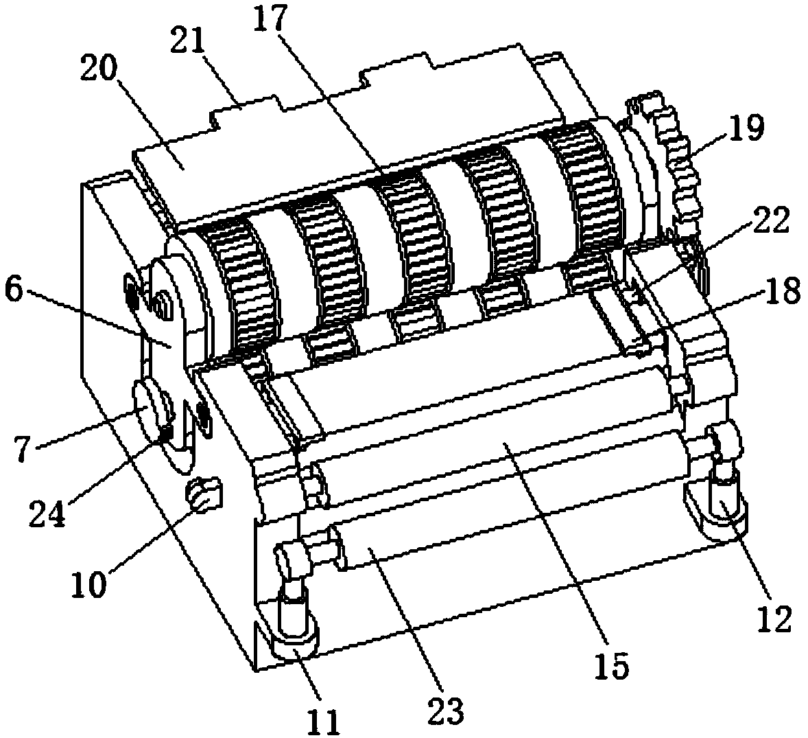 Machine for efficient winding after blow molding of film