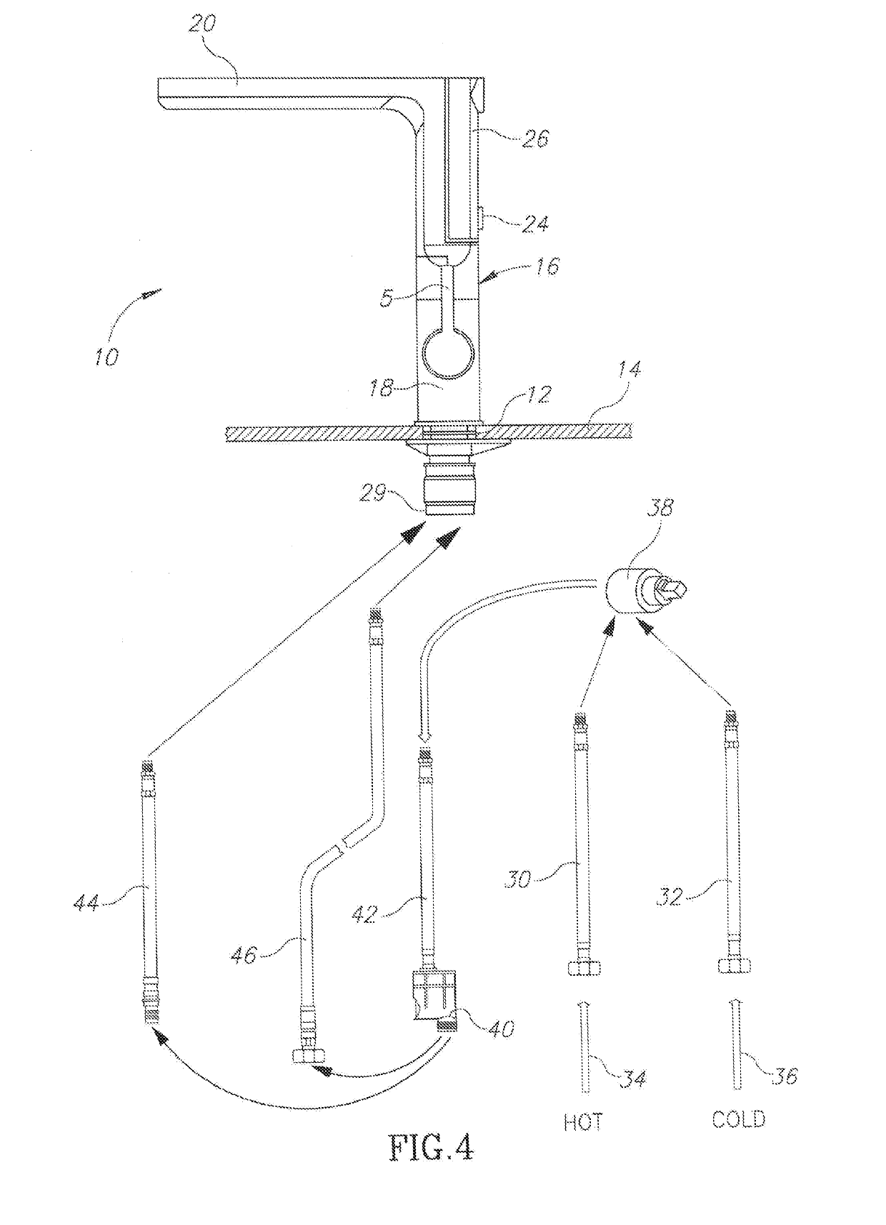 Mixer water faucet