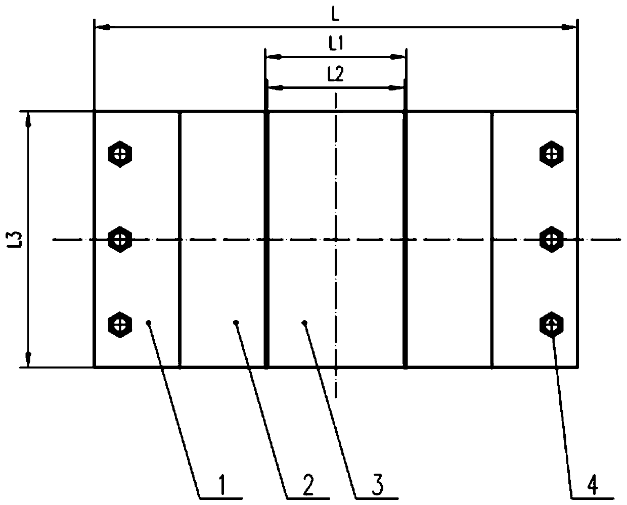 Middle beam reinforcing structure for rail wagon and wagon frame